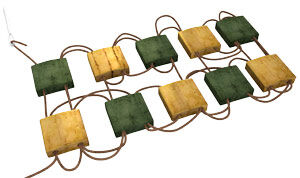 Tila beads being threaded